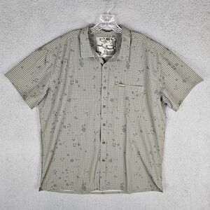 Warrior Desert Night Shirt Mens 2XL Camo Stretch Short Sleeve Collared Button-Up